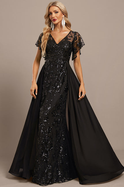 Robe Fourreau De Soirée Noire - gallery 3