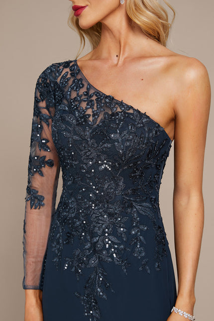 Robe Fourreau Luxe Asymétrique - gallery 5