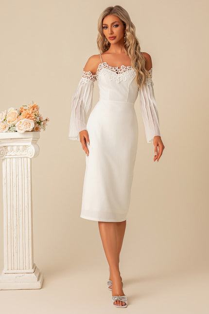 Robe Fourreau Blanche Élégante - gallery 2