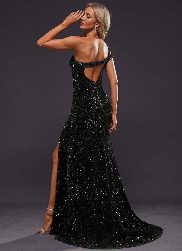 Robe Fourreau De Gala Scintillante - gallery 2