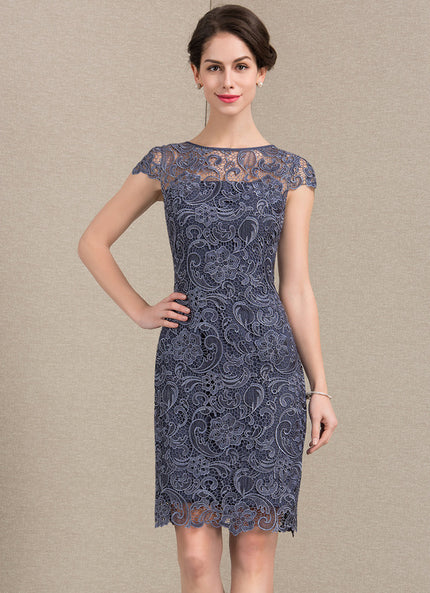 Robe Fourreau Dentelle Marine Chic