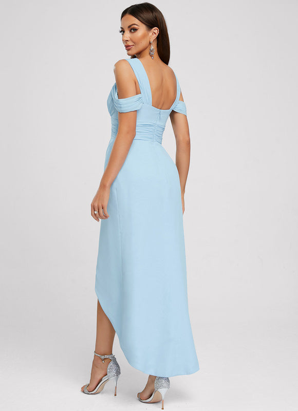 Robe Fourreau Bleu Ciel Ajustée - gallery 3