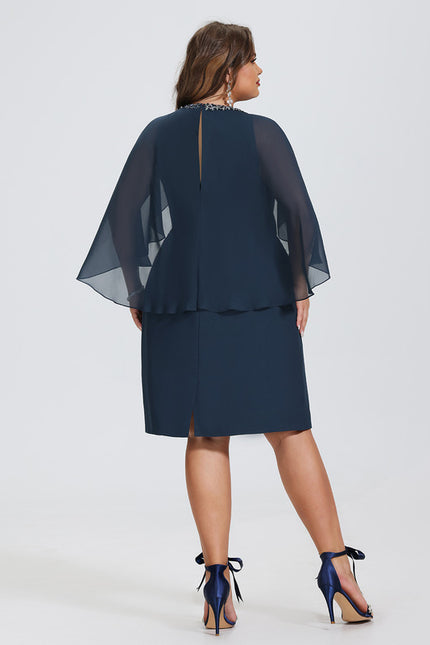 Robe Fourreau Velours Nocturne - gallery 7