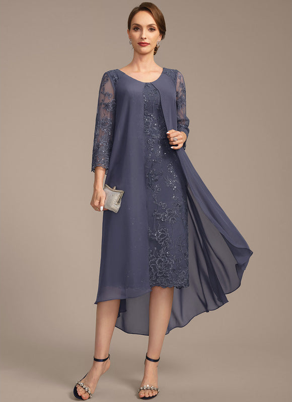 Robe Fourreau Mousseline Brodée
