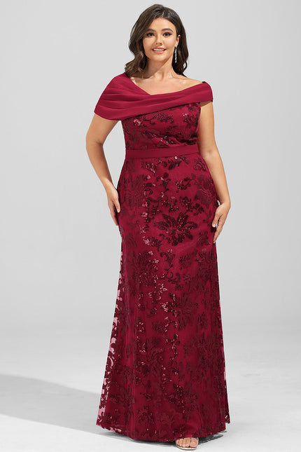 Robe Fourreau Bordeaux Glamour - gallery 7
