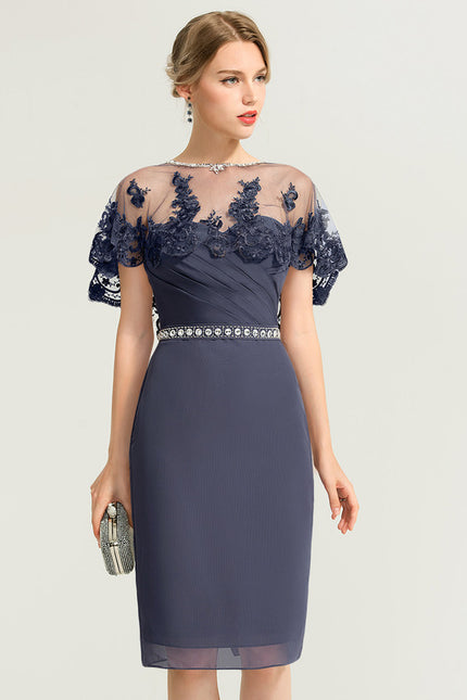 Robe Fourreau Nuit Marine Chic