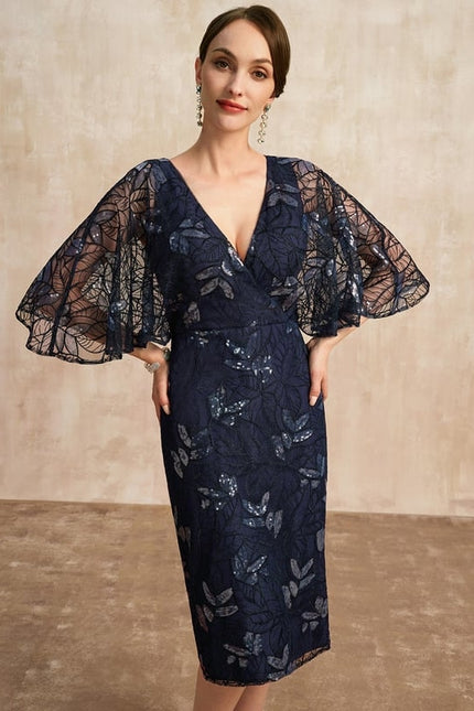 Robe Fourreau Dentelle Élégante - gallery 3