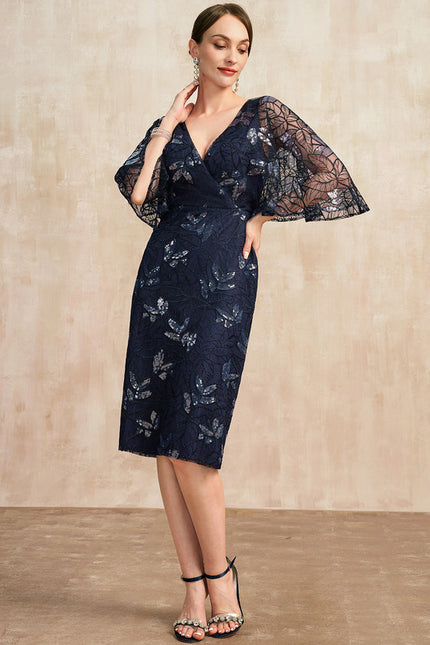 Robe Fourreau Dentelle Élégante - gallery 5