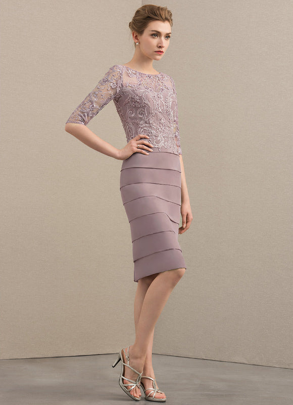 Robe Fourreau Lilas Élégante - gallery 3