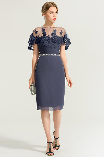Robe Fourreau Nuit Marine Chic - gallery 5