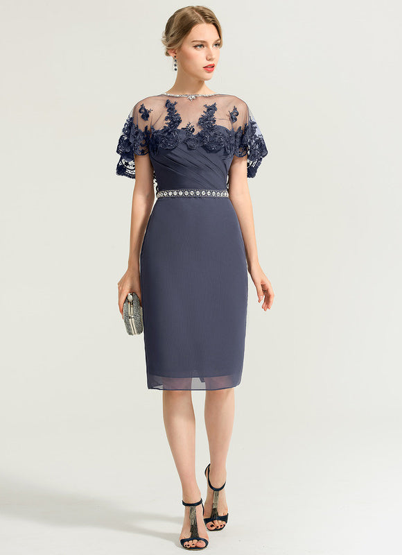 Robe Fourreau Nuit Marine Chic - gallery 5