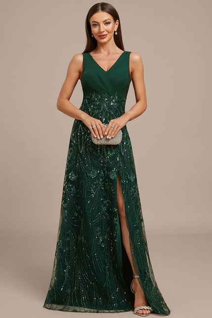 Robe Fourreau Vert Emeraude - gallery 2