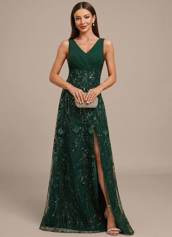 Robe Fourreau Vert Emeraude - gallery 2