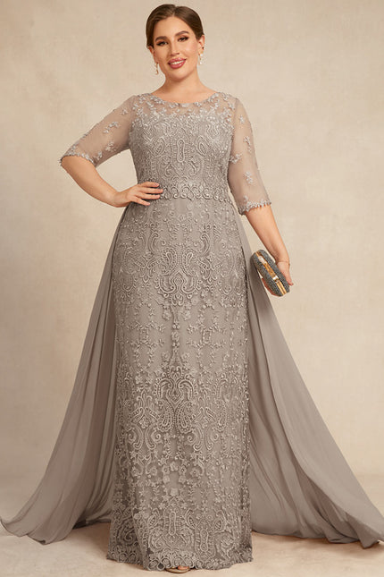 Robe Fourreau Grise Éclatante - gallery 8
