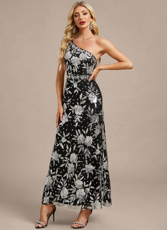 Robe Fourreau Asymétrique Florale - gallery 3