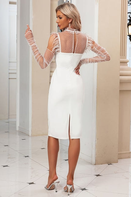 Robe Fourreau Longue Blanche - gallery 2