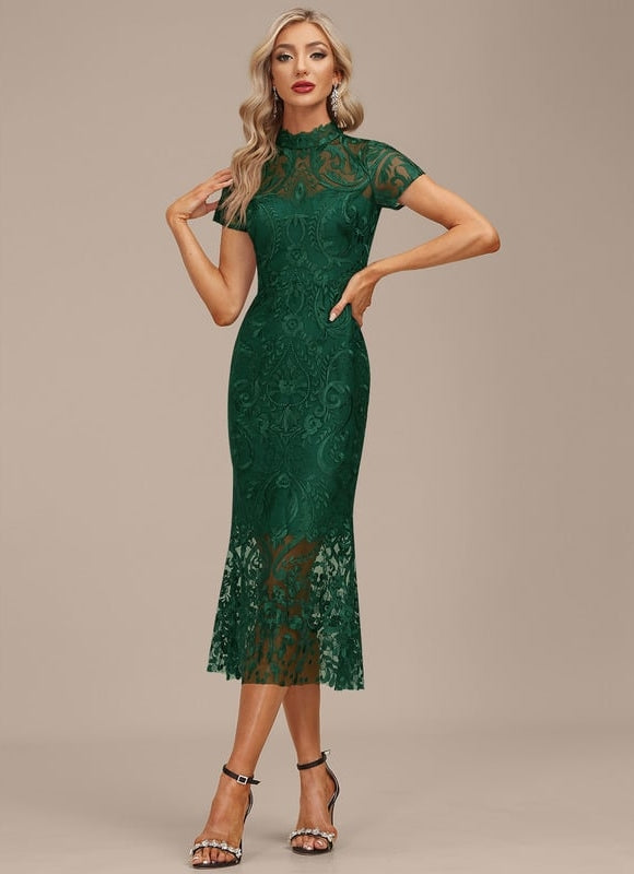 Robe Fourreau Émeraude Enchantée - gallery 4