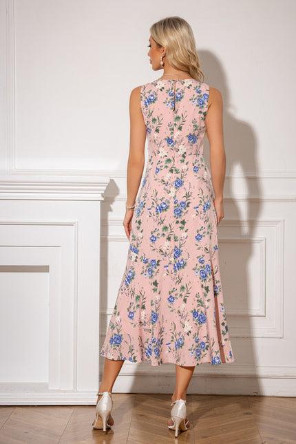 Robe Fourreau Midi Florale Élégante - gallery 2