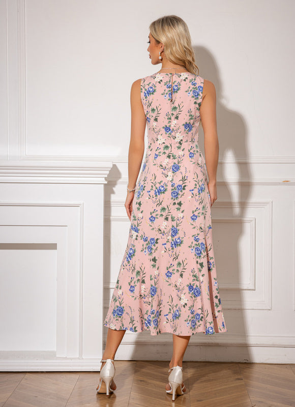 Robe Fourreau Midi Florale Élégante - gallery 2