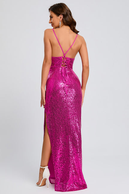 Robe Fourreau Pailletée Ajustée - gallery 5