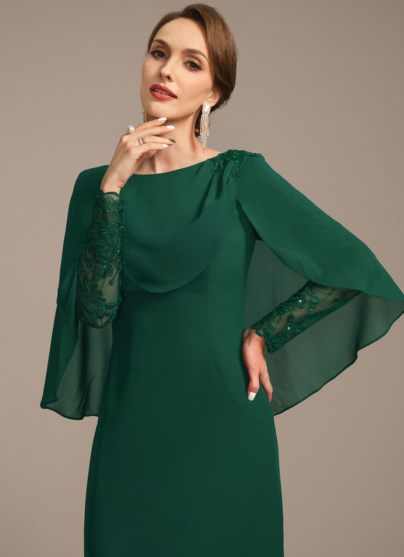 Robe Fourreau Fluide Émeraude - gallery 1