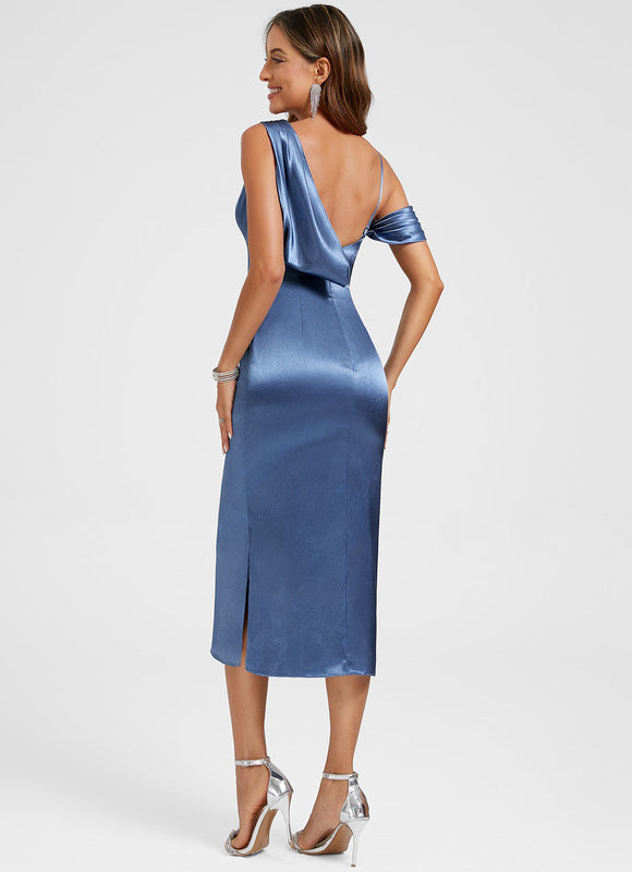 Robe Fourreau Bleu Ciel - gallery 5