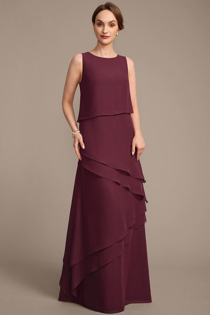Robe Fourreau Cascade Bordeaux - gallery 6