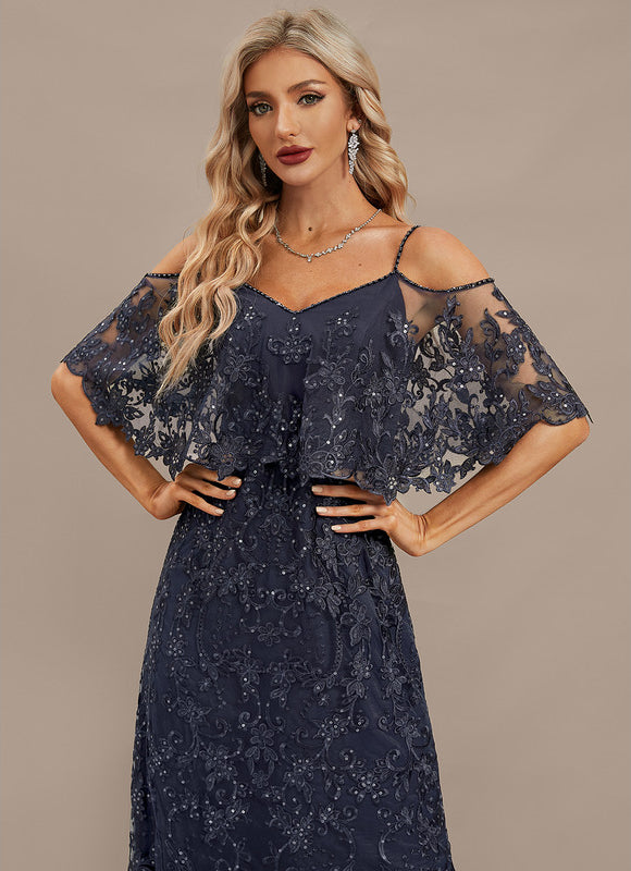 Robe Fourreau Soirée Dentelle - gallery 2