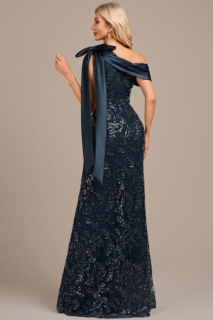 Robe Fourreau Satinée Ornée - gallery 5