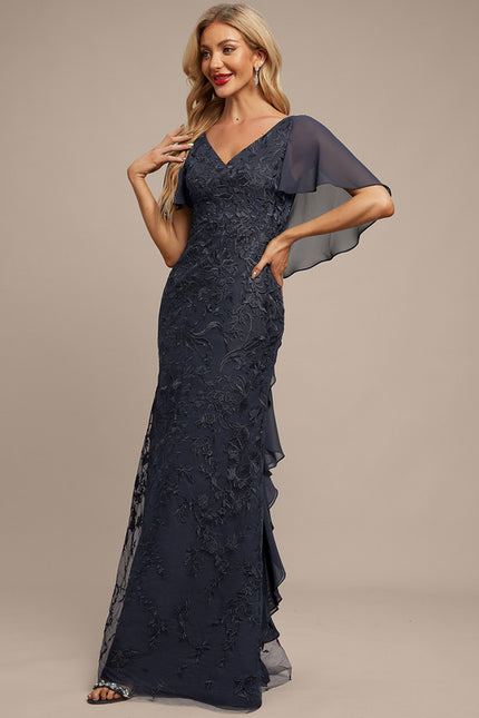 Robe Fourreau Florale Marine - gallery 6