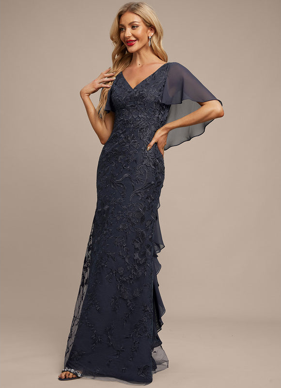 Robe Fourreau Florale Marine - gallery 6