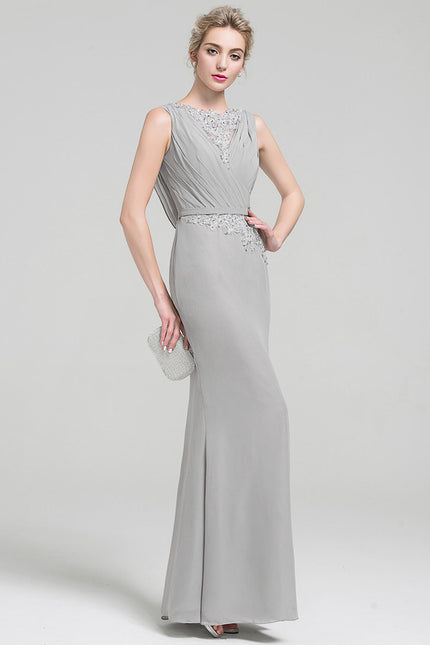 Robe Fourreau Silhouette Grise Élégante - gallery 2