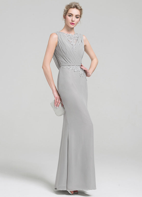 Robe Fourreau Silhouette Grise Élégante - gallery 2