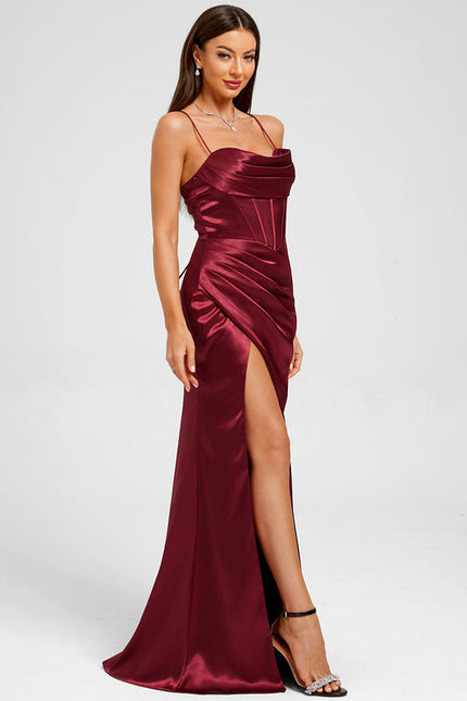 Robe Fourreau Satin - gallery 4