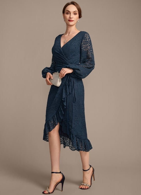 Robe Fourreau Dentelle Marine