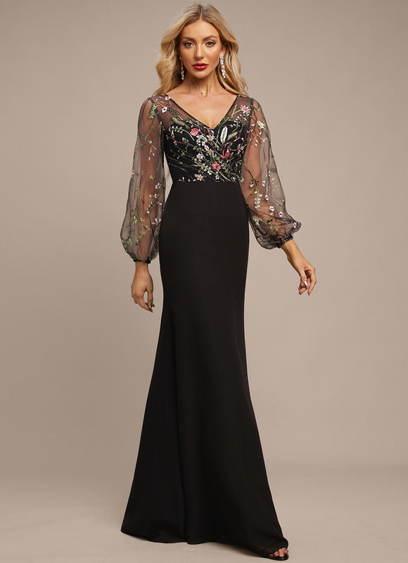Robe Fourreau Florale Transparente - gallery 4