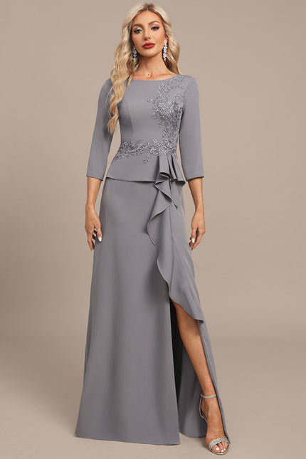 Robe Fourreau Grise Fluide