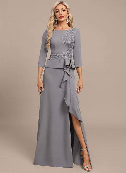 Robe Fourreau Grise Fluide