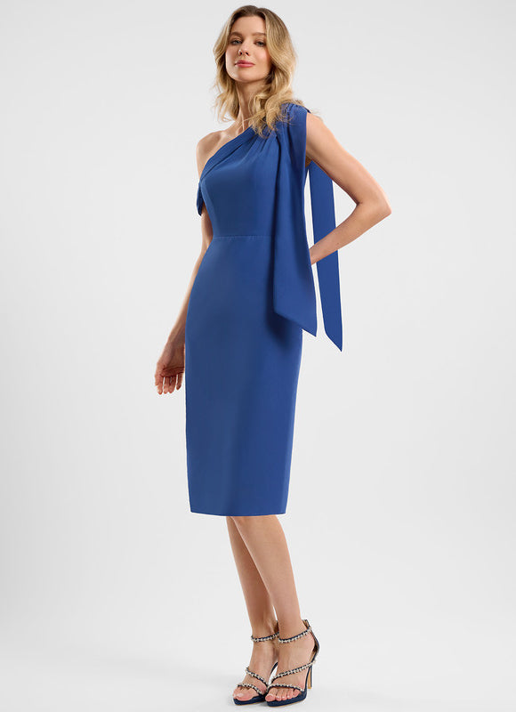Robe Fourreau Bleue Élégante