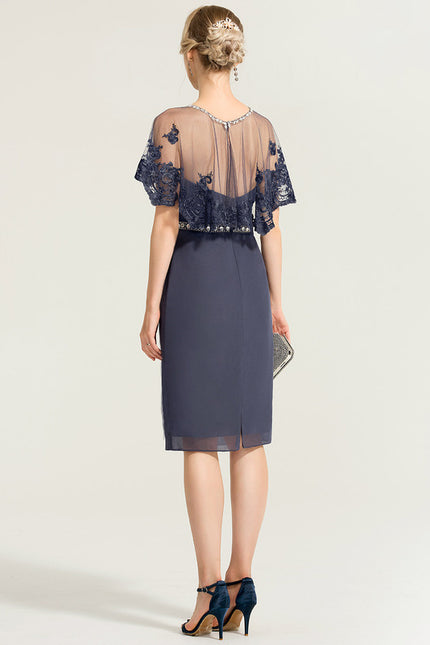 Robe Fourreau Nuit Marine Chic - gallery 1