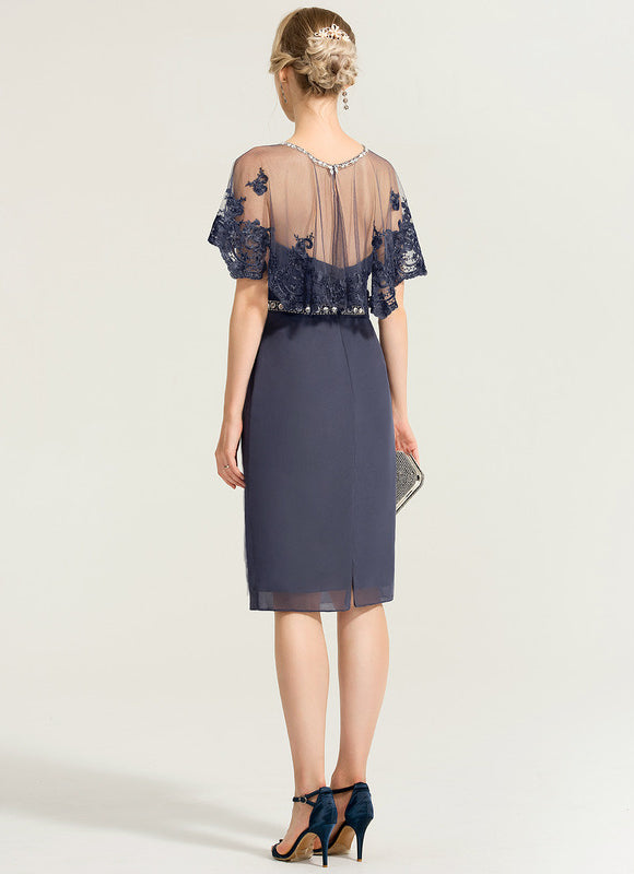Robe Fourreau Nuit Marine Chic - gallery 1