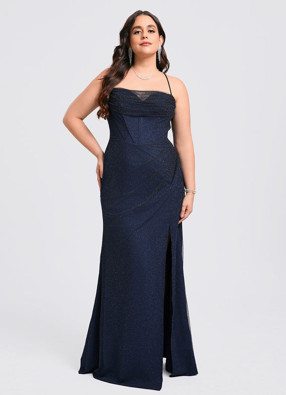 Robe Fourreau Scintillante Évasée - gallery 9