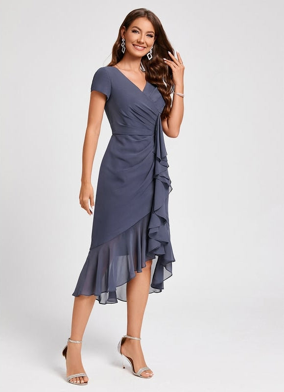 Robe Fourreau Élégance Ondulante - gallery 2