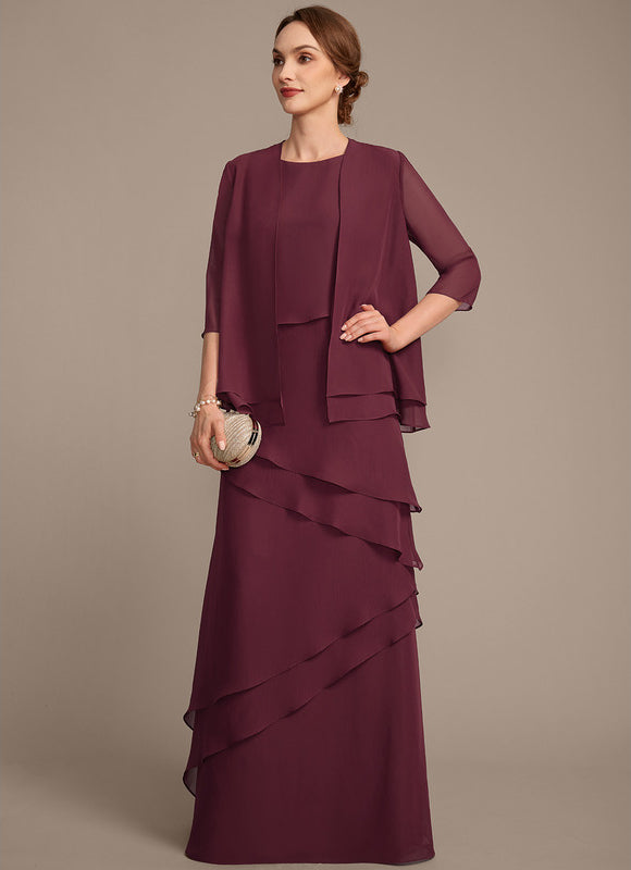 Robe Fourreau Cascade Bordeaux - gallery 2