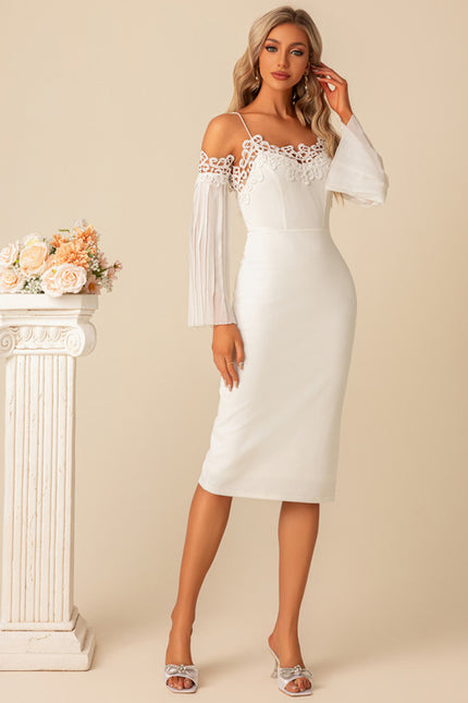 Robe Fourreau Blanche Élégante - gallery 3