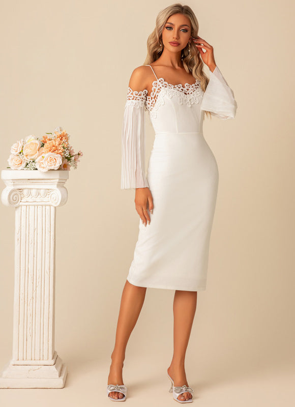 Robe Fourreau Blanche Élégante - gallery 3