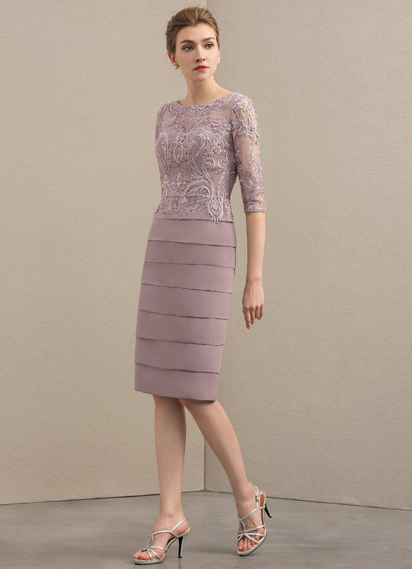 Robe Fourreau Lilas Élégante - gallery 5